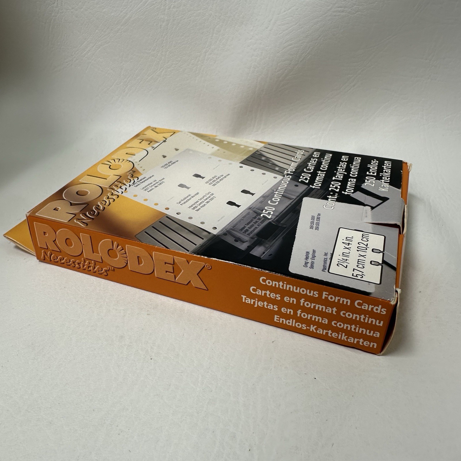 Vintage 1998 250 Rolodex White Continuous Form Cards 2 1/4” x 4” – Open Box