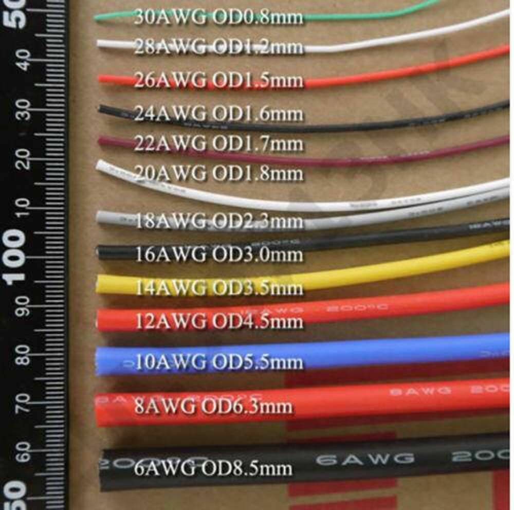UL Silicone Cable 0.08mm 2/4/6/7/8/10/11/12/13/14/15/16/17/18/20/22/24/26/30AWG