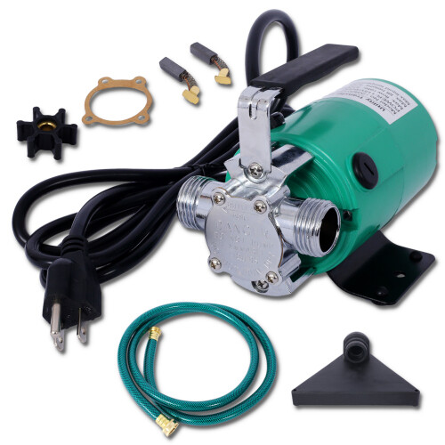 Water Transfer Pump 115V 330 Gallon Electric Utility Pump w/6′ Water Hose Kit