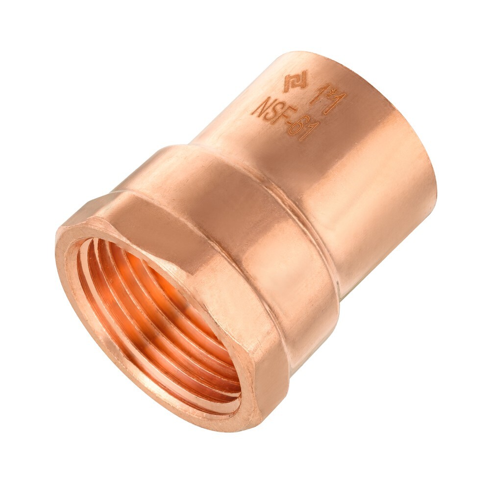 5 PCS EFIELD 1-inch C x 1-inch FNPT Copper Female Adapter Copper Fittings