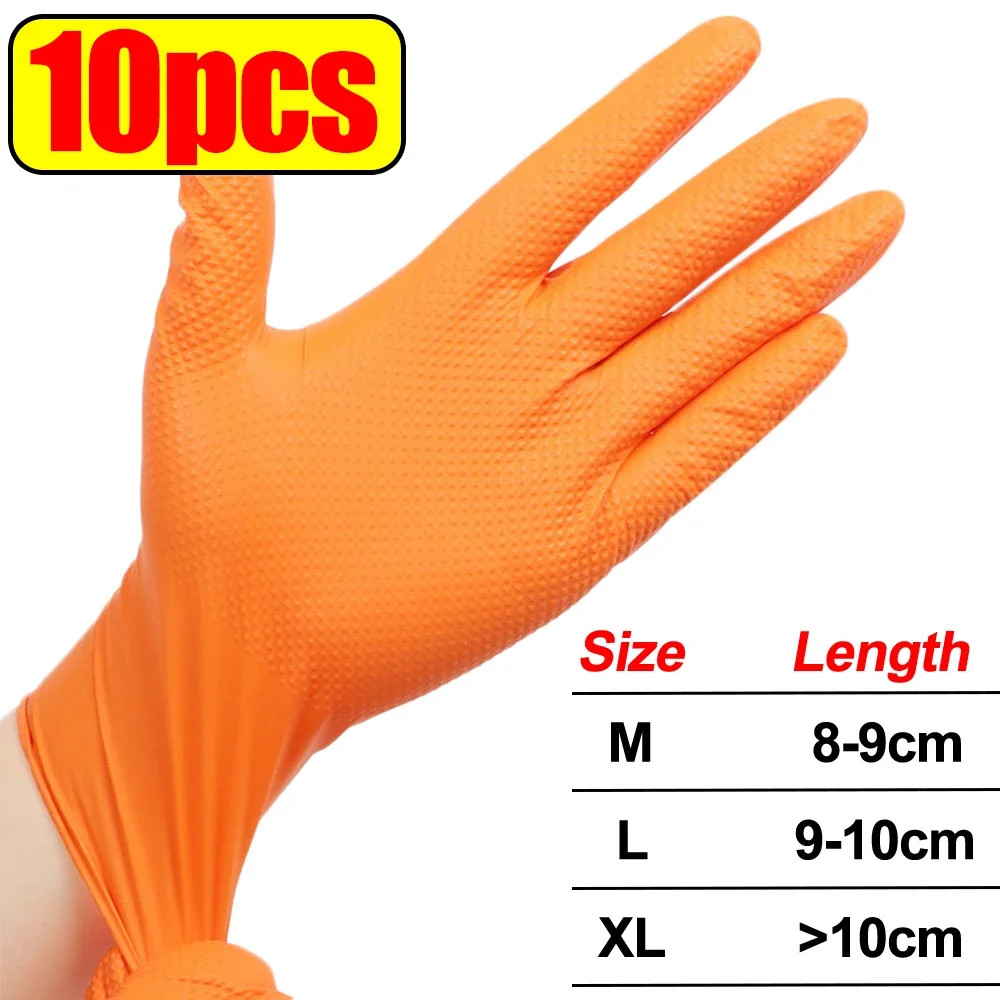 Thicken Diamond Nitrile Gloves Heavy Duty Mechanic Home Garden Disposable Glove