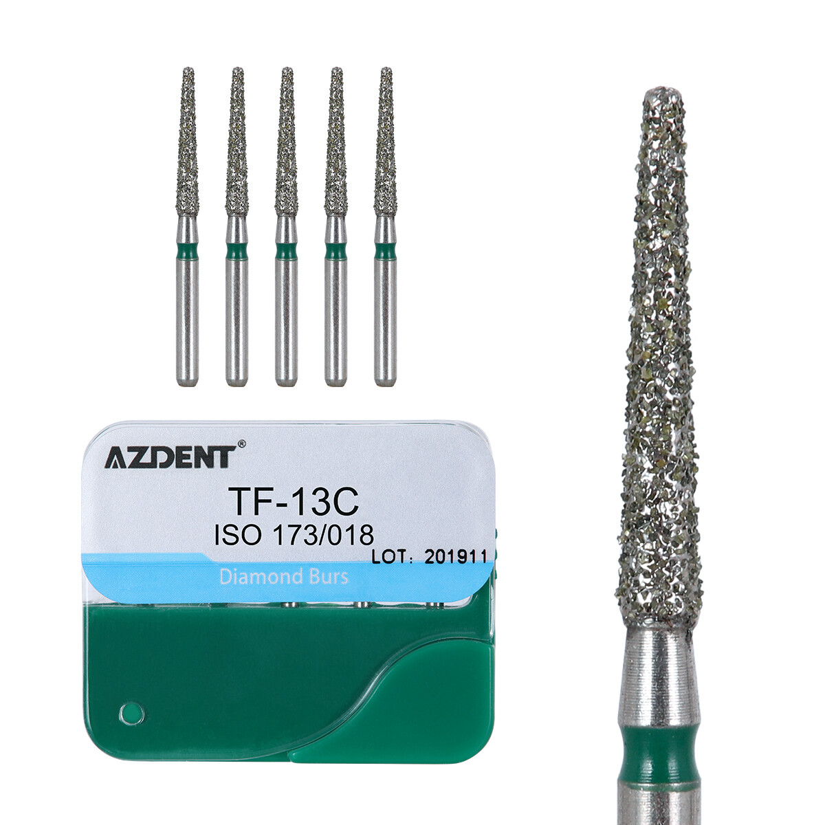 USPS Dental Low Speed 1:1 Contra Angle Push Handpiece /100Pcs Diamond FG Burs