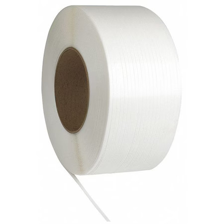 Plastic Strapping, Mg, White, 12000 Ft. L, 40Tp44