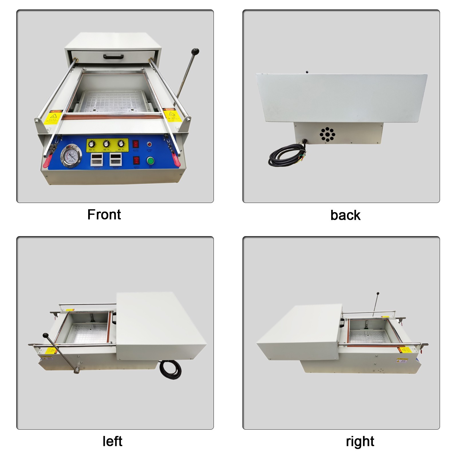 220V 1PH 3.6KW Small Bench Blister Molding Machine 15.7″*15.7″*5.9″ 20m³/h Pump