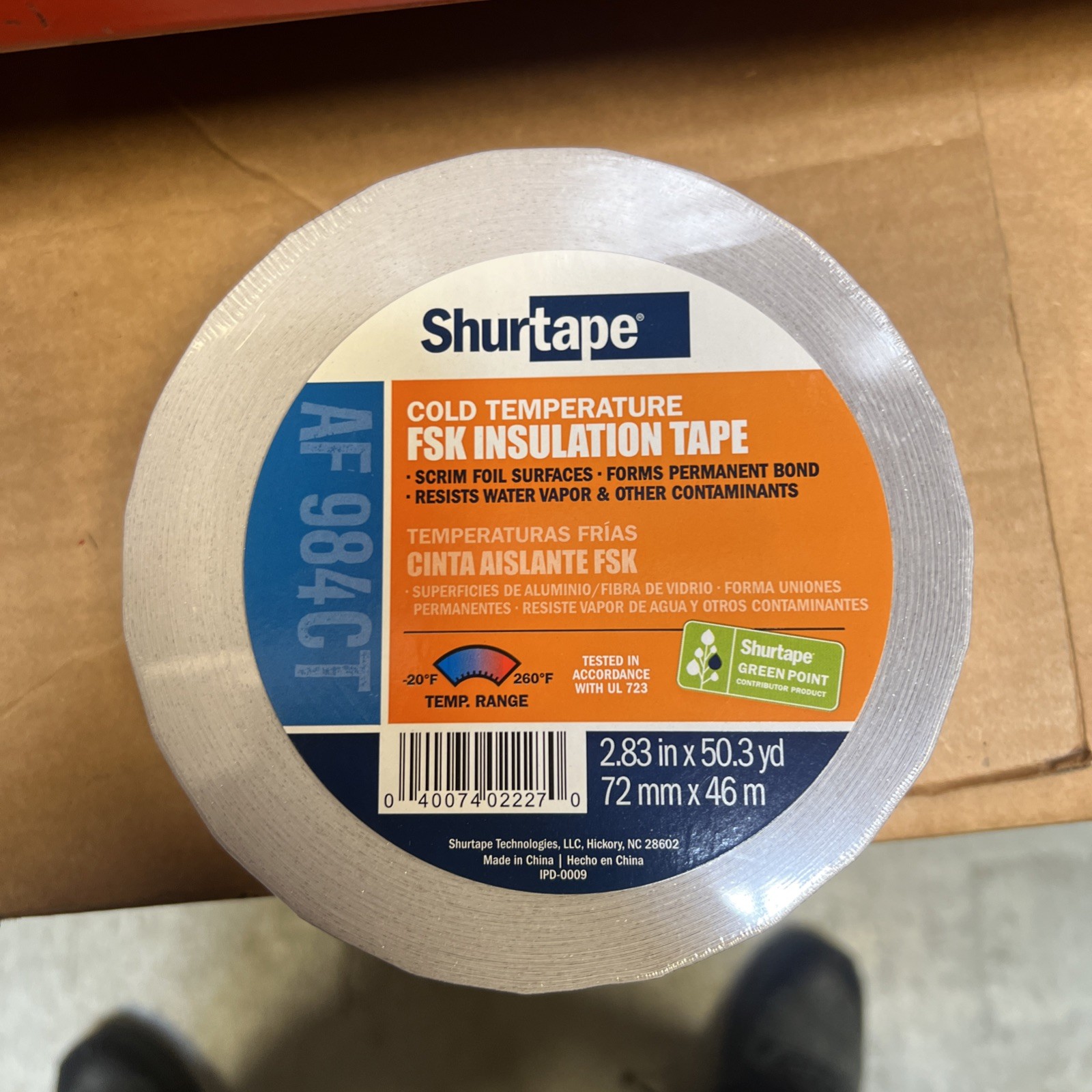 Shurtape Cold Temperature FSK Insulation Tape Foil AF984CT 2.83″ x 50.3yd