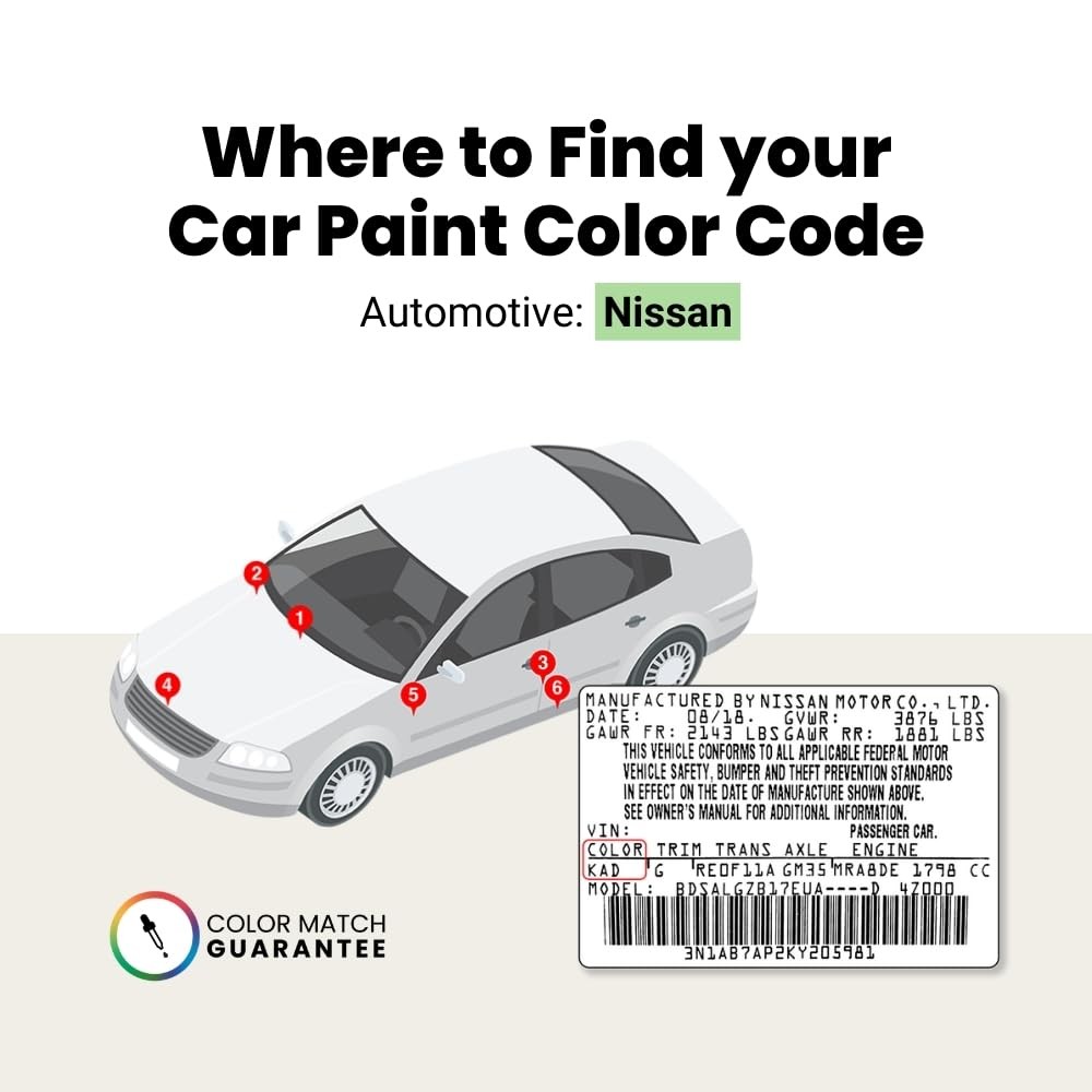 Nissan Black Obsidian Touch Up Paint Aerosol – Exact Match Essential Kit