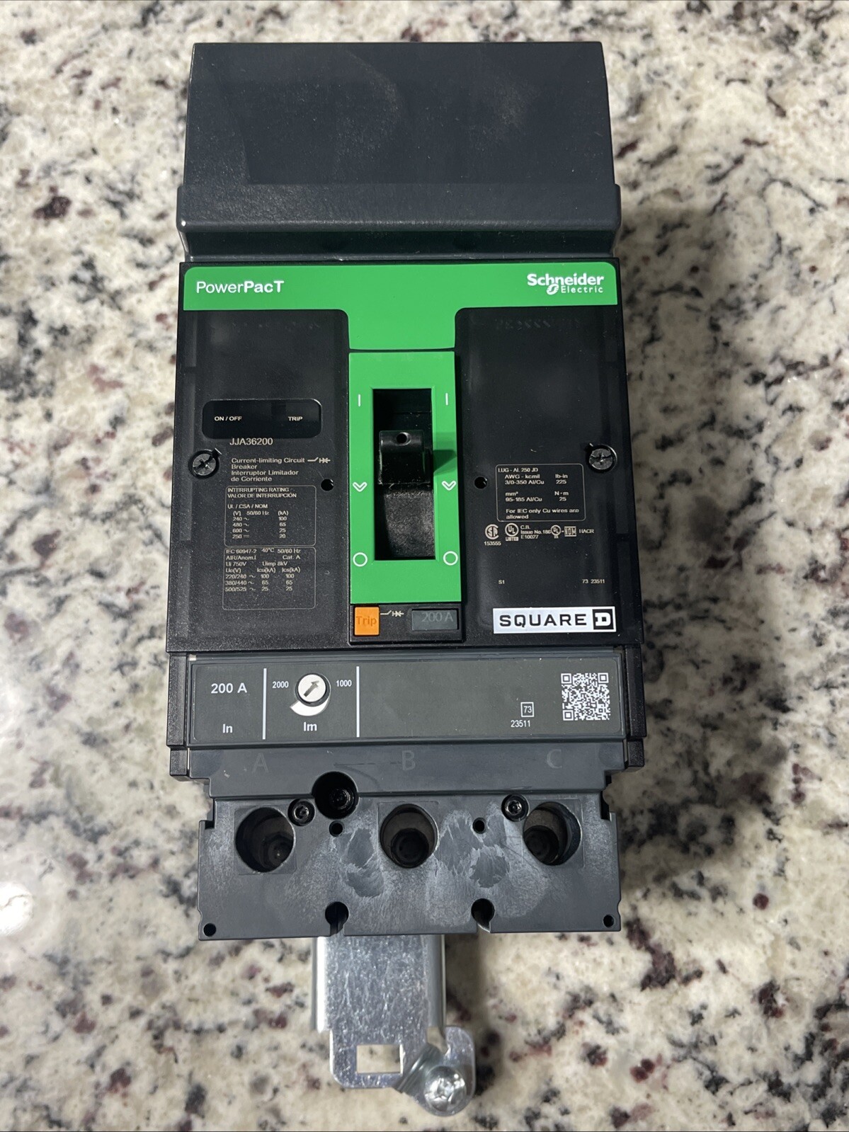 Square D JJA36200 200A 3 Pole 600V I-Line Power-Pact Circuit Breaker NEW IN BOX