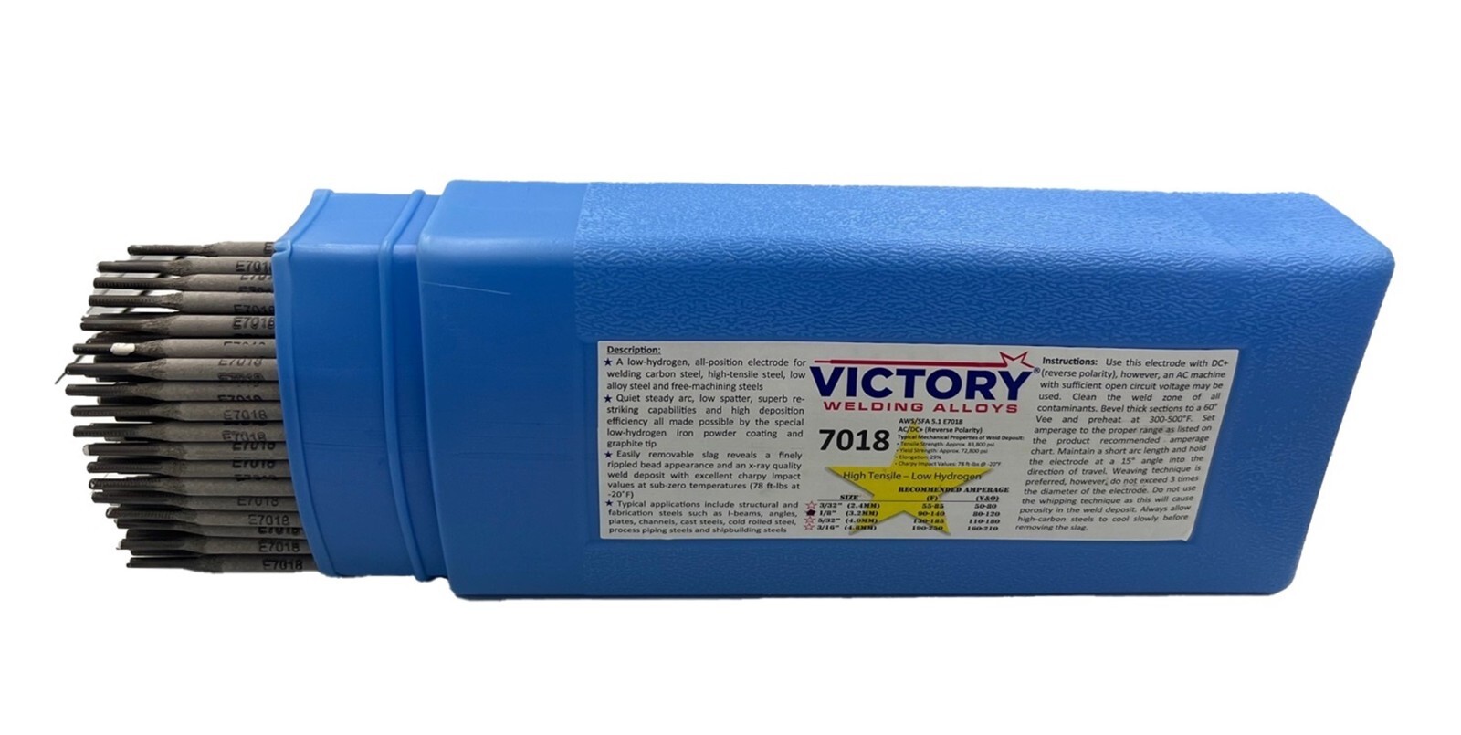 E7018 5/32″ 10Ibs Stick Welding Electrode 7018 Rods 1 Pack 10Ibs