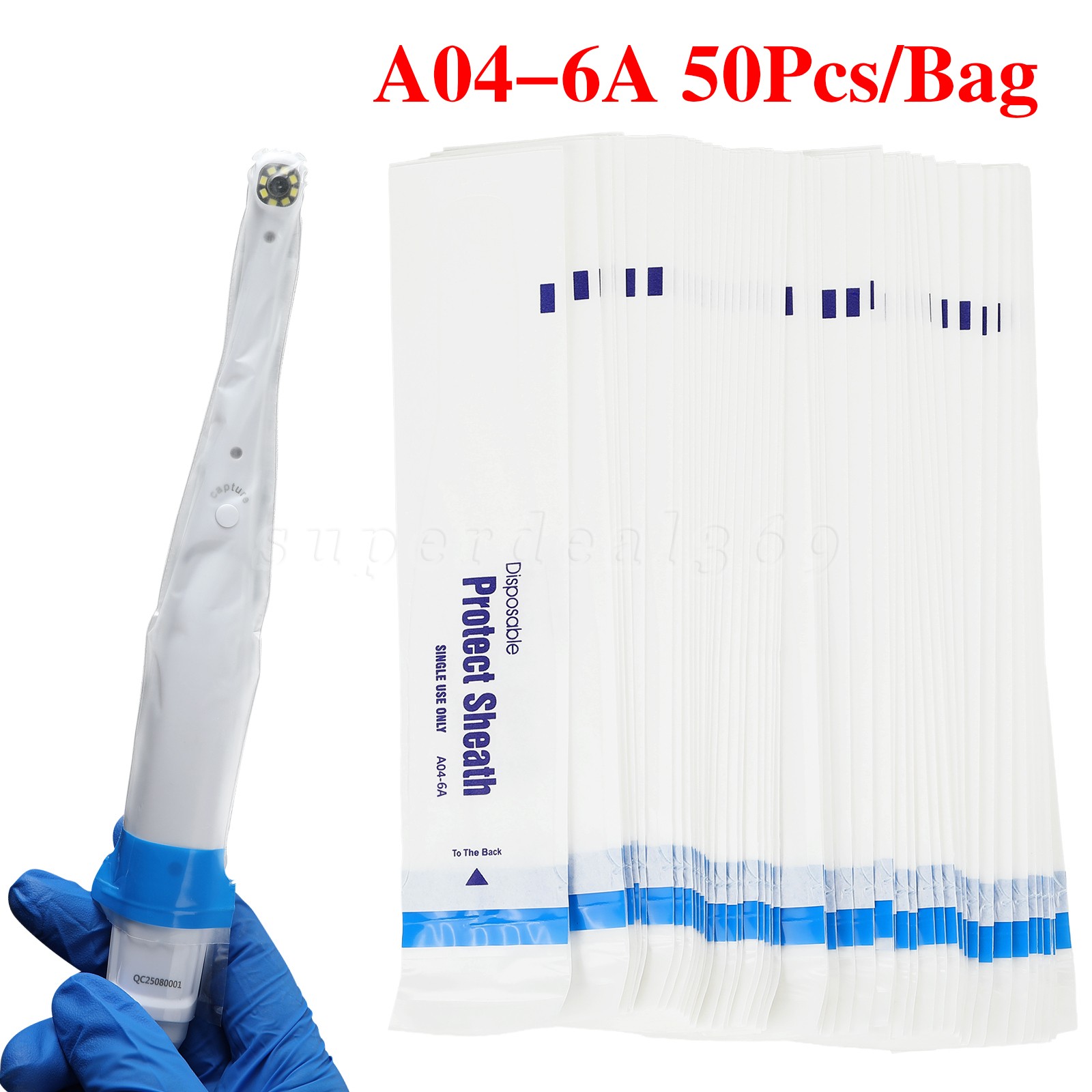 Dental A04-6A Disposable Protect Sheath Intraoral Camera Cover 100/200/300/500Pc