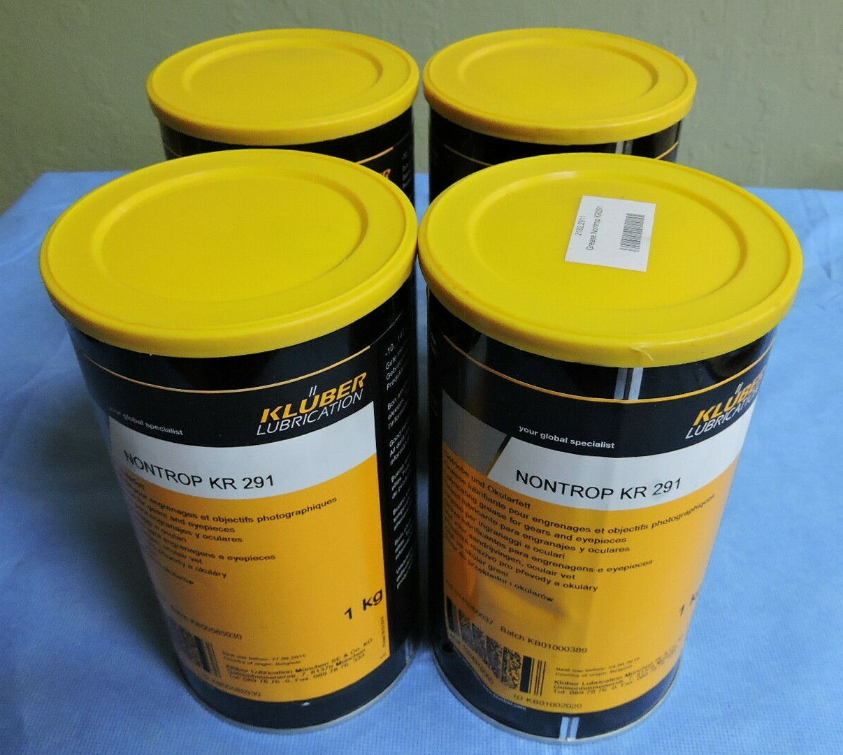 Lot 4 Kluber 1Kg NONTROP KR291 Grease Bearing Gears Spindle 4-Kg / Thermo Fisher