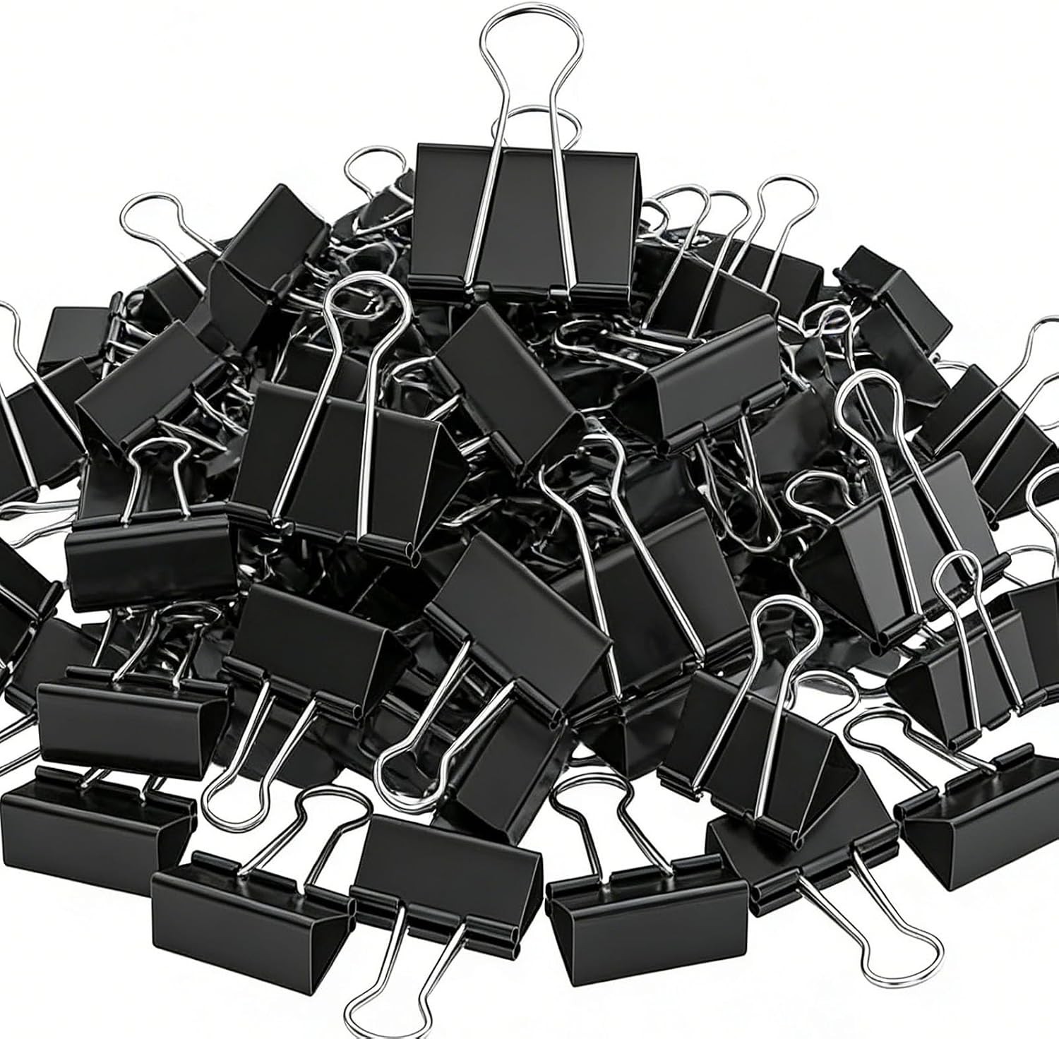 200 Count Binder Clips Assorted Sizes, 4 Sizes Large, Medium, Small, Mini, Metal