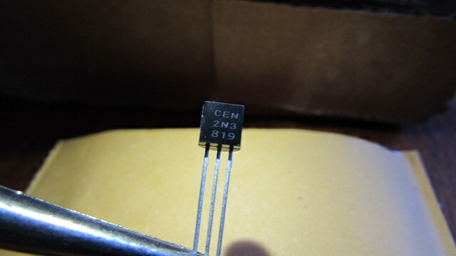 2N3819 Central Semiconductor RF GENUINE JFET Transistor N-CH -25V 10mA, 1 piece