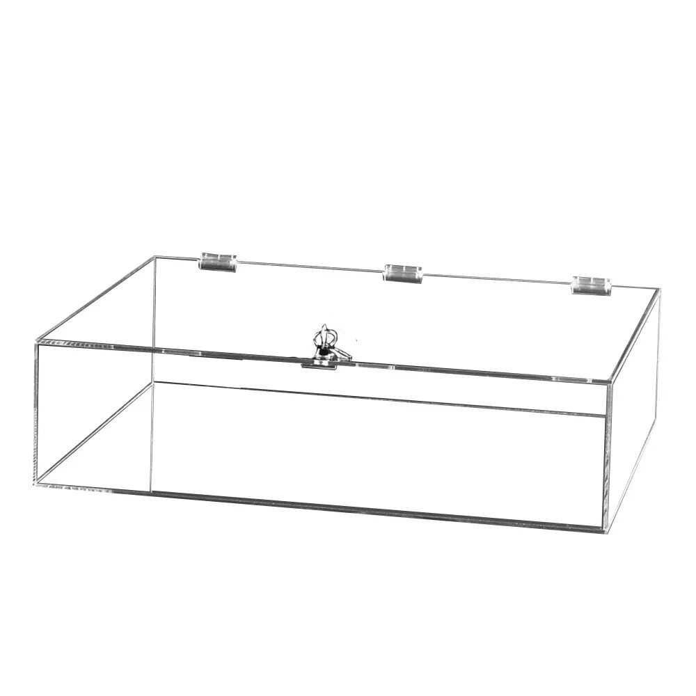 Acrylic Tabletop Hinged Door Locking Display Case 24-1/4″ x 18-1/4″ x 6″