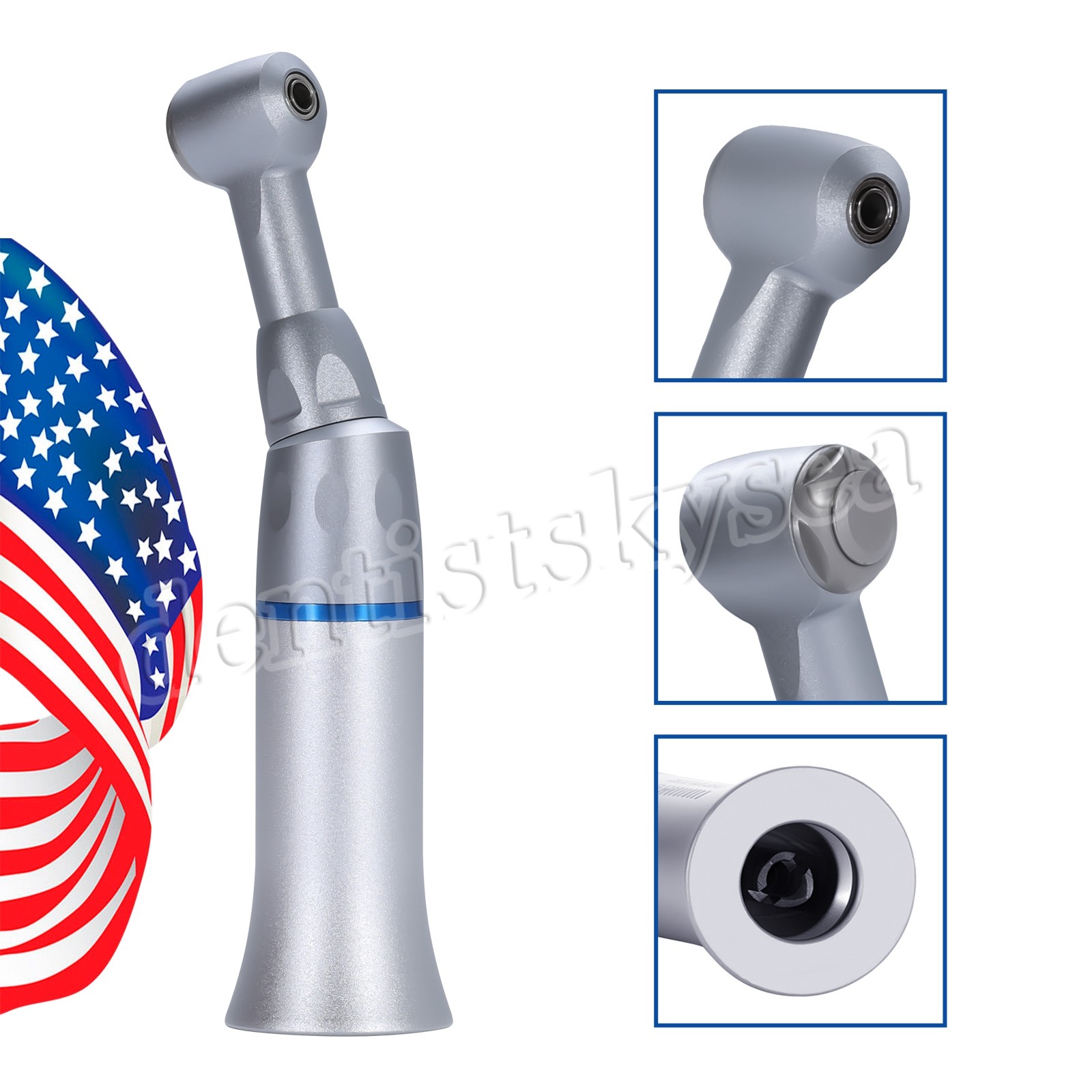 5Pcs USA Dental Slow Low Speed Handpiece Contra Angle Push Button YAD