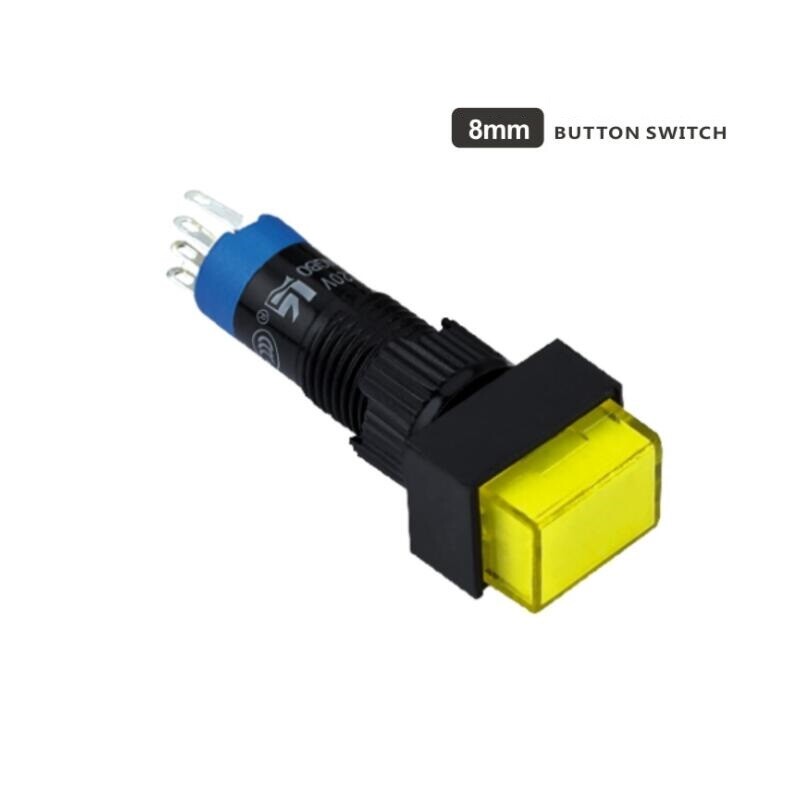 8mm 1NO1NC latching plastic Rectangular head push button switch LAS4J-11Z/Y Rohs
