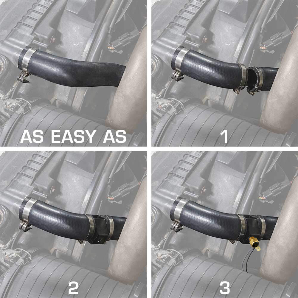 32MM/1.25″ 2-HOLE 1/8″ NPT RADIATOR HOSE ADAPTER ELECTRIC FAN TEMPERATURE SWITCH