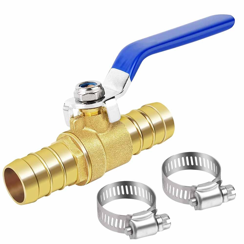 5/8″ Brass Hose Barb Ball Valve Kit – Heater Hose Shut Off Valve for Automotive