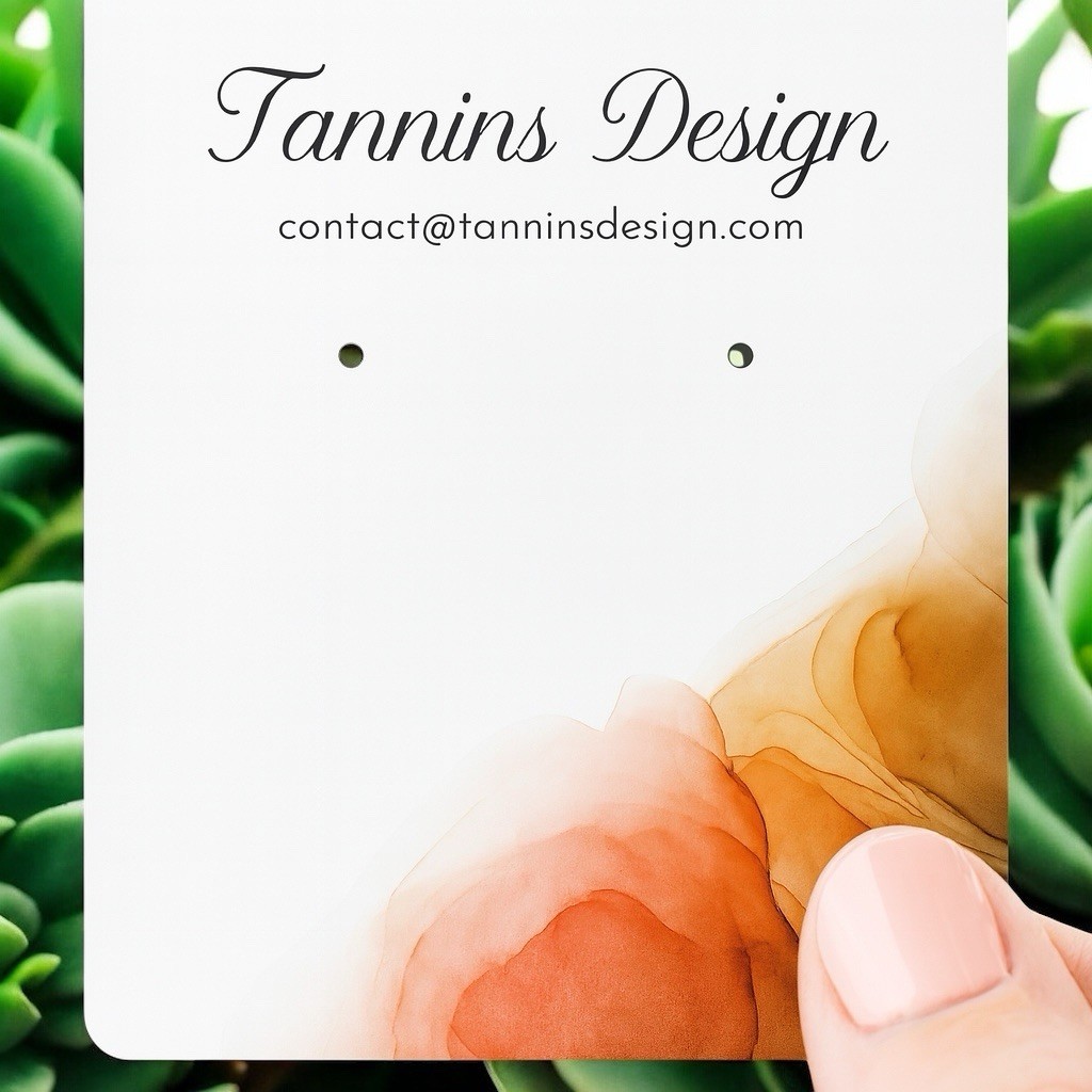 50 pcs Matte White 2-3/4″ x 4″ Custom Printed Jewelry Earring Display Cards