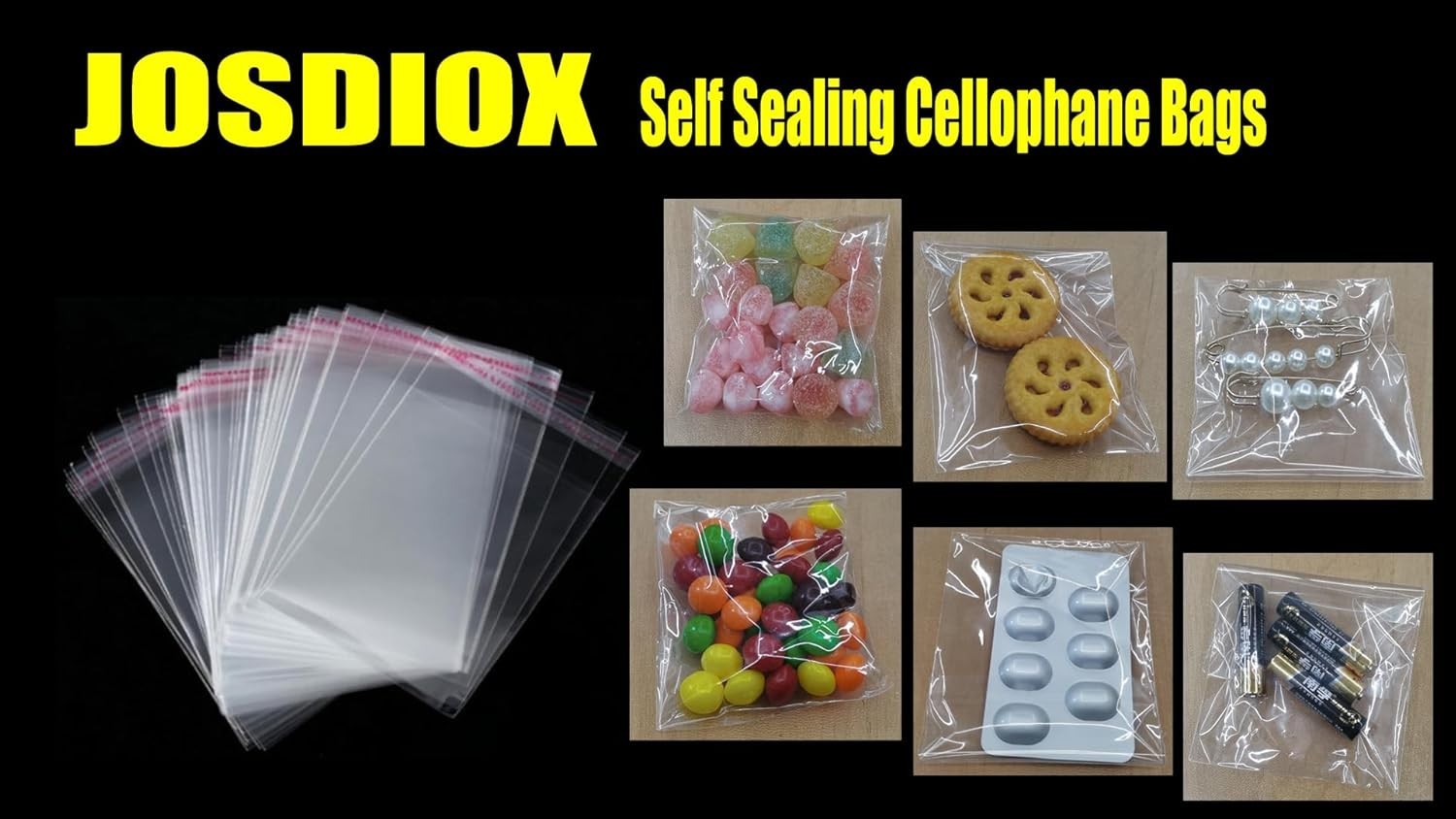 Self Sealing Cellophane Bags Self Adhesive,3X4 Inches Clear Resealable Cellop…