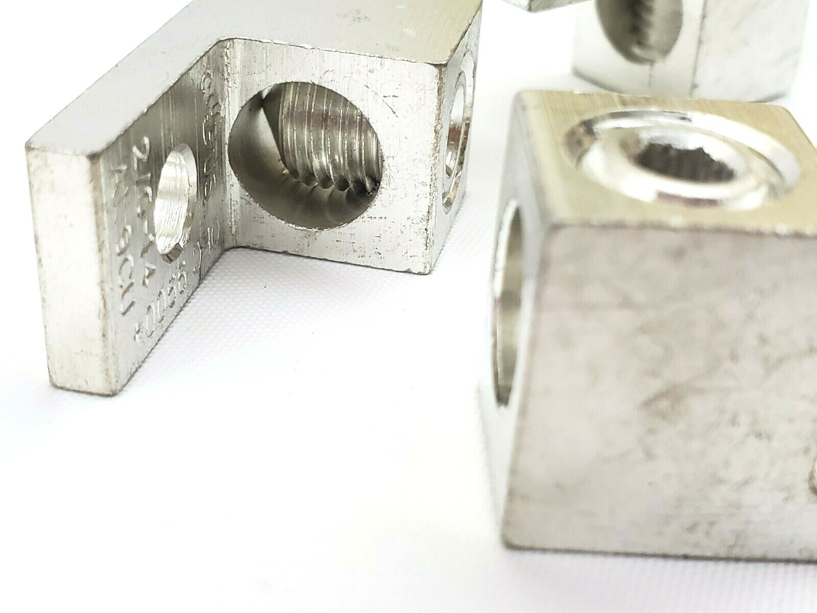 Lot of 4 Morris 90718 Dual Rated Aluminum Mechanical One Hole Lugs 2/0-#14 AWG