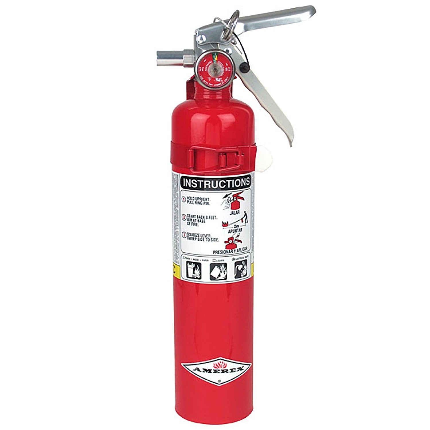 Amerex B417, 2.5lb ABC Dry Chemical Class A B C Fire Extinguisher, with Wall …