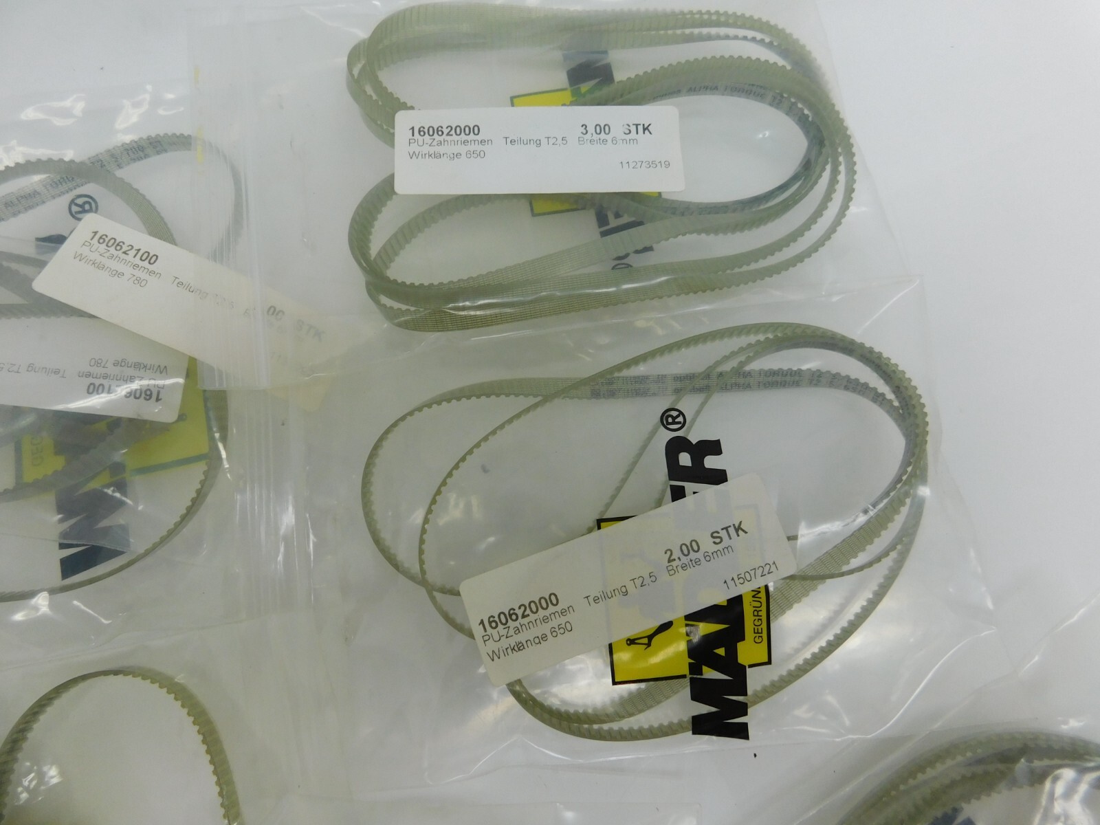 Lot Timing Belt T2.5 Width 6 Mm Various Working Lengths