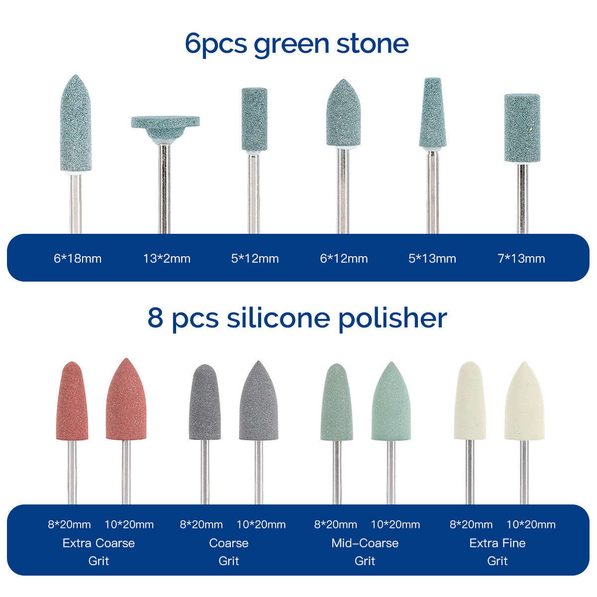 AZDENT Dental HP Polishing Burs Kit Dia.2.35mm For Composite Ceramic Polish