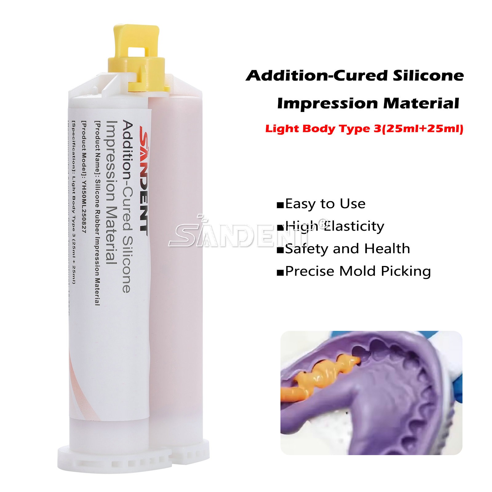 Silicone Impression Material Standard Pk 50mL with 5 Tips
