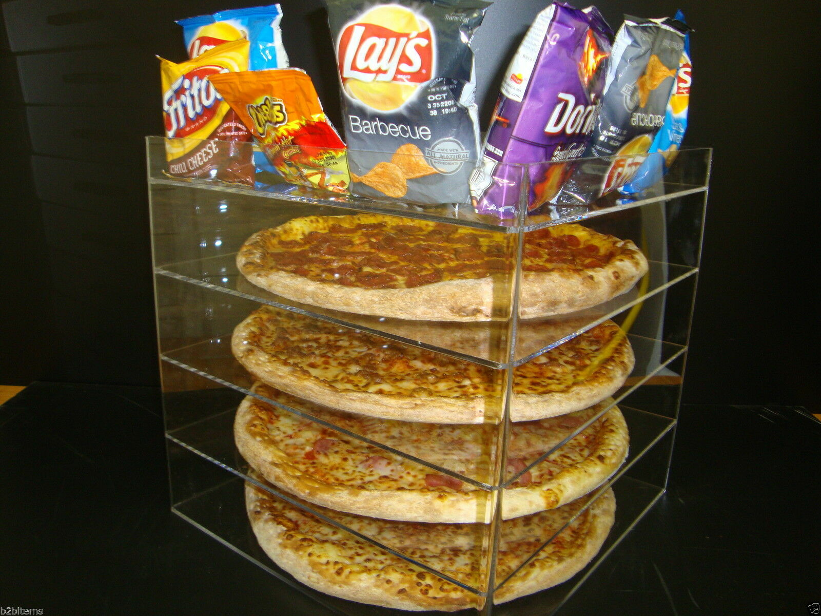 305Displays 18″ Pizza Showcase Retail Store Acrylic Display Cases