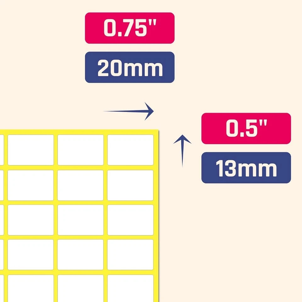 900 Pcs Matte Small White Labels Stickers Blank Labels Removable Price Tags Lab