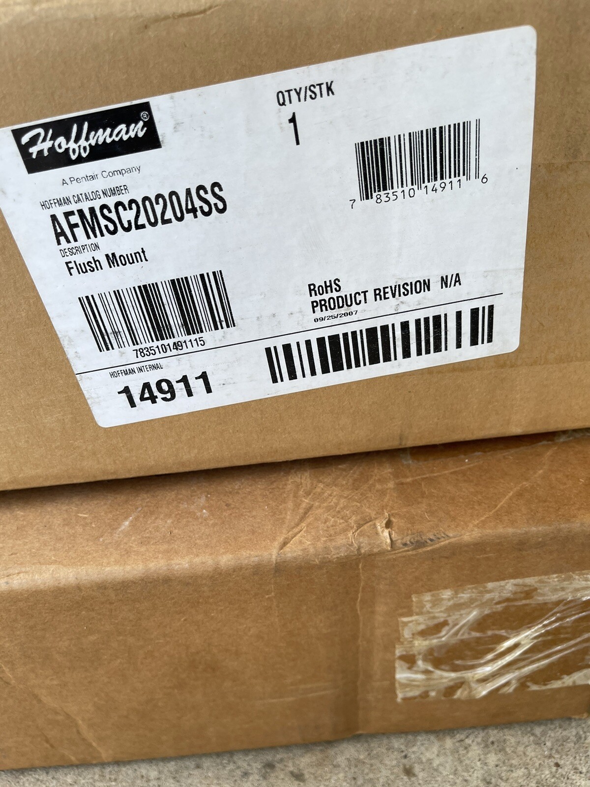 Hoffman AFMSC20204SS Stainless PHARMAPRO Flush Mount Enclosure 20x20x4″ 14911