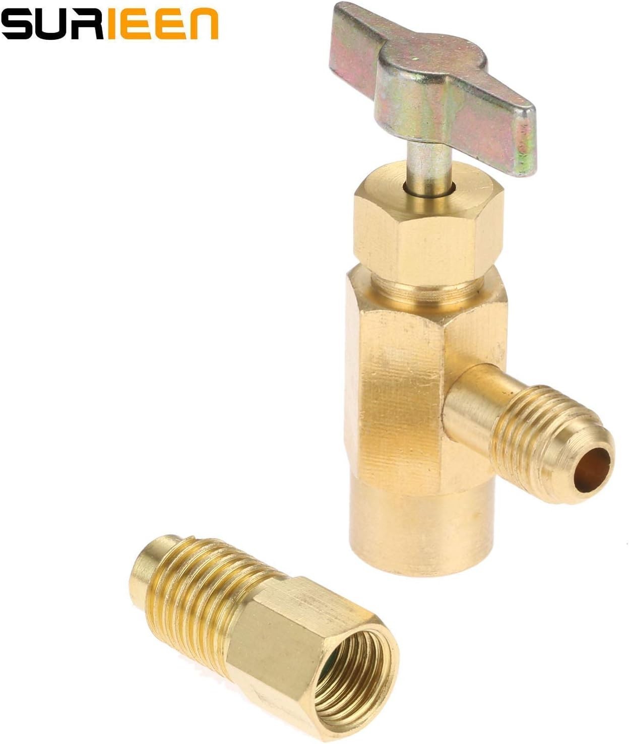 R1234Yf Self-Sealing Can Tap, F-1/4 SAE 1/2 LH Thread Valve Tool with Adapter