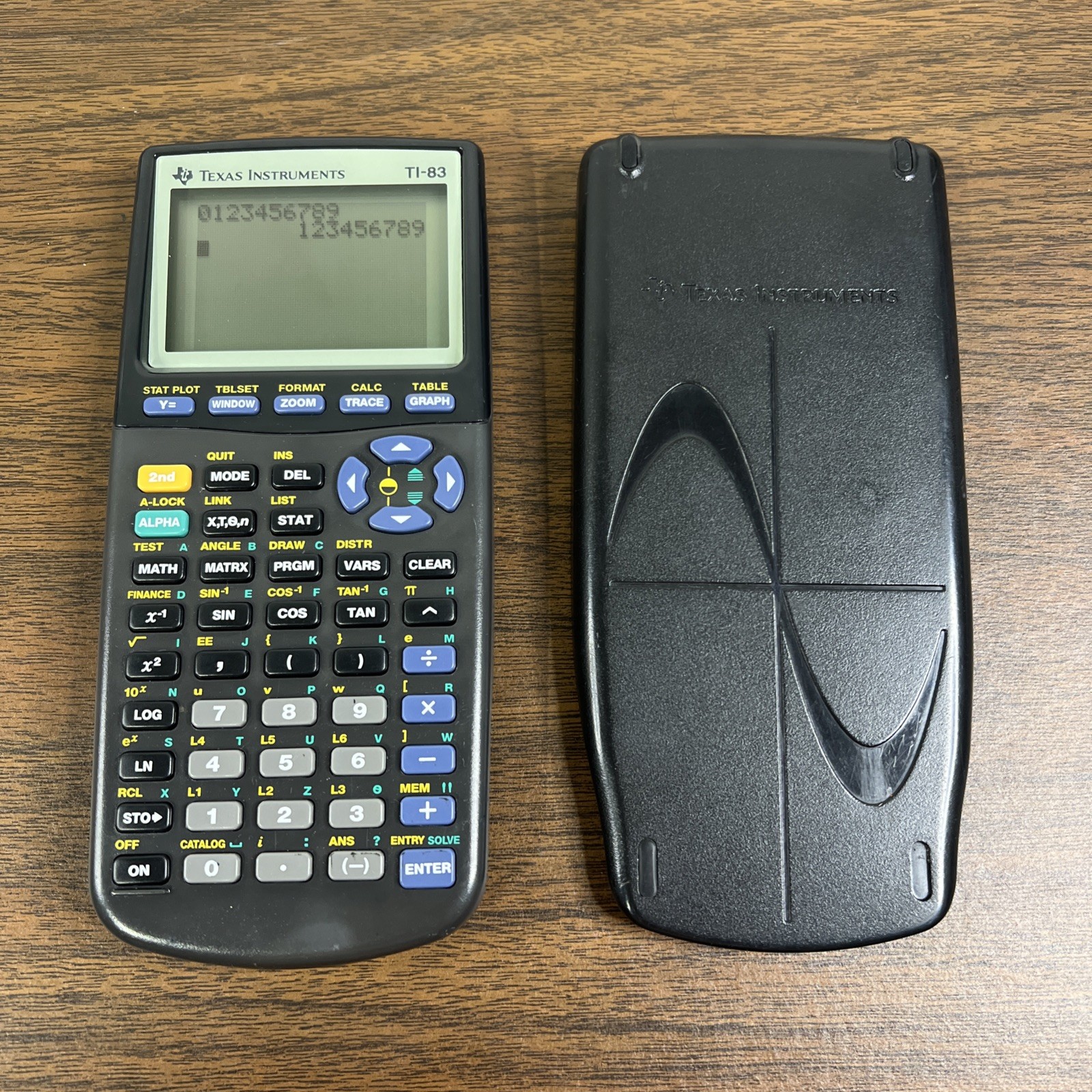 Texas Instruments TI-83 Graphing Calculator w/ Cover – Tested & Works