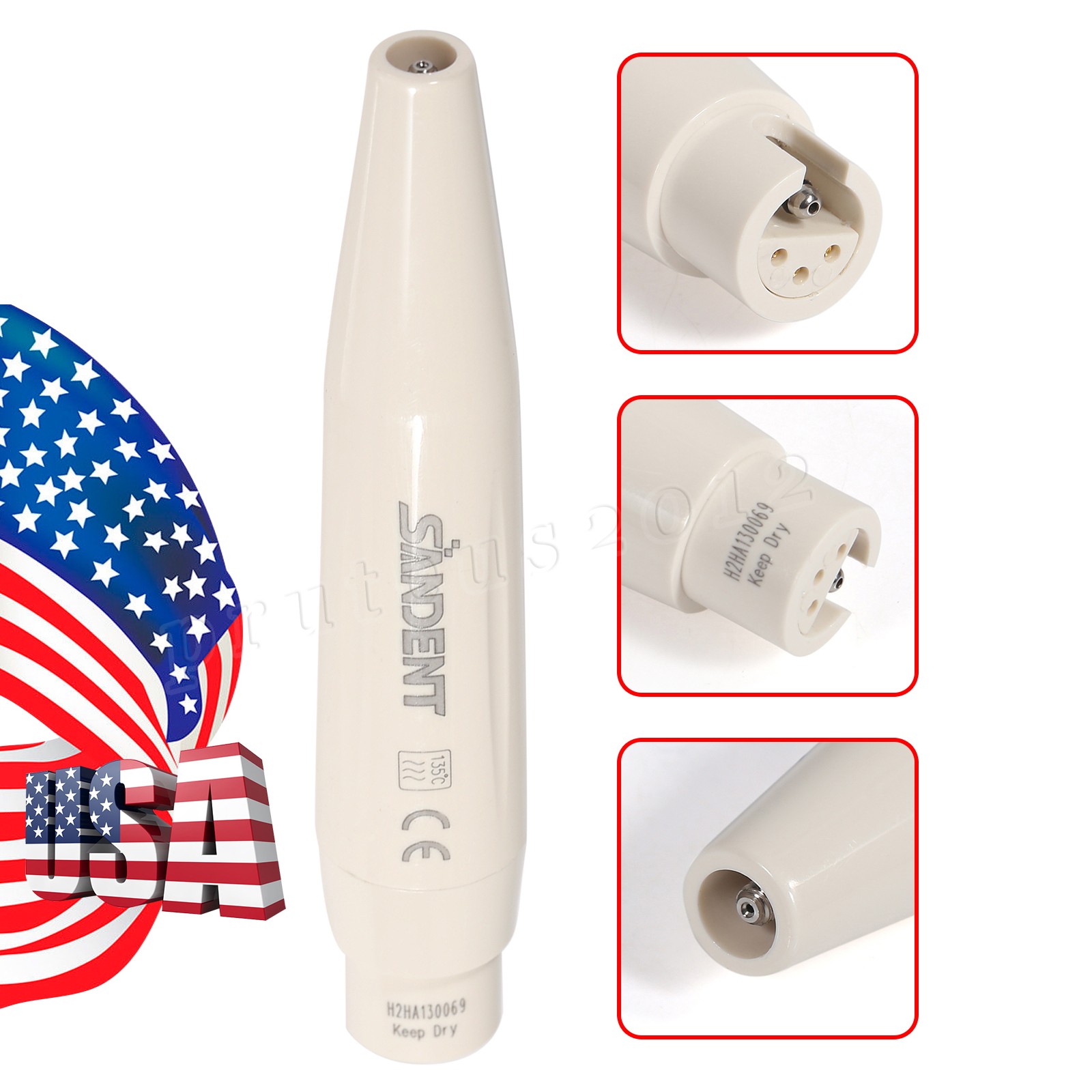 Dental Ultrasonic Piezo Scaler Handpiece 5*Scaling Tips Fit DTE SATELEC SK-D1 Or