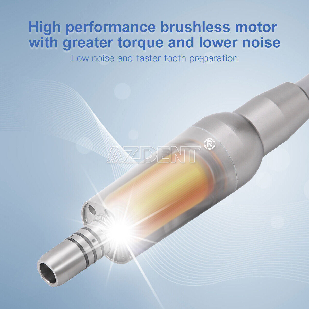 Dental LED Brushless Micro Motor Fiber Optic Contra Angle Handpiece/Cart