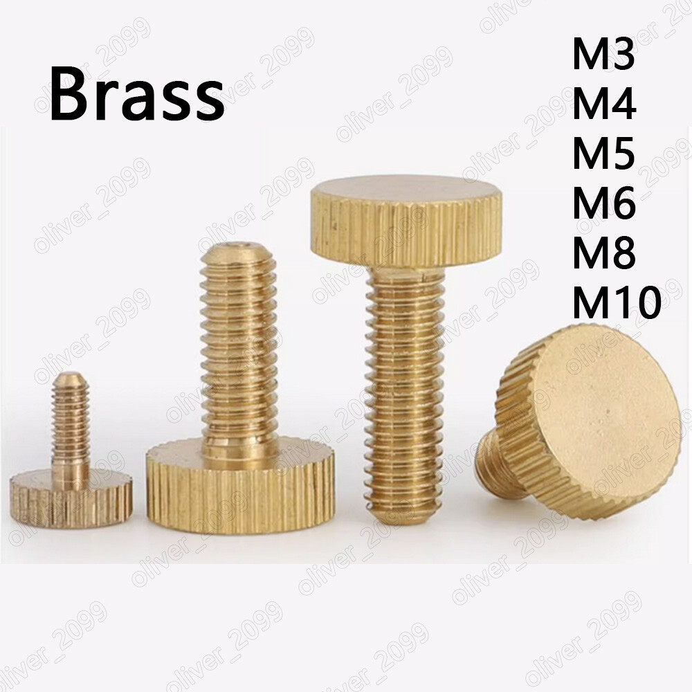 Brass Knurled Screws M3 M4 M5 M6 M8 M10