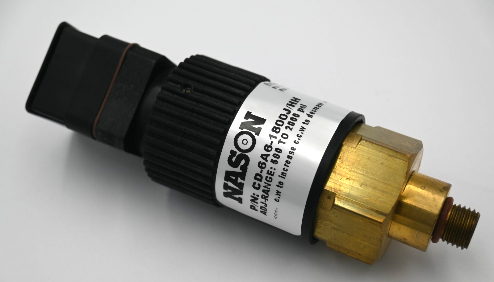 NASON CD-6A6-1800J/HH CD SERIES ADJUSTABLE HIGH-PRESSURE SWITCH 500 TO 2000 PSI