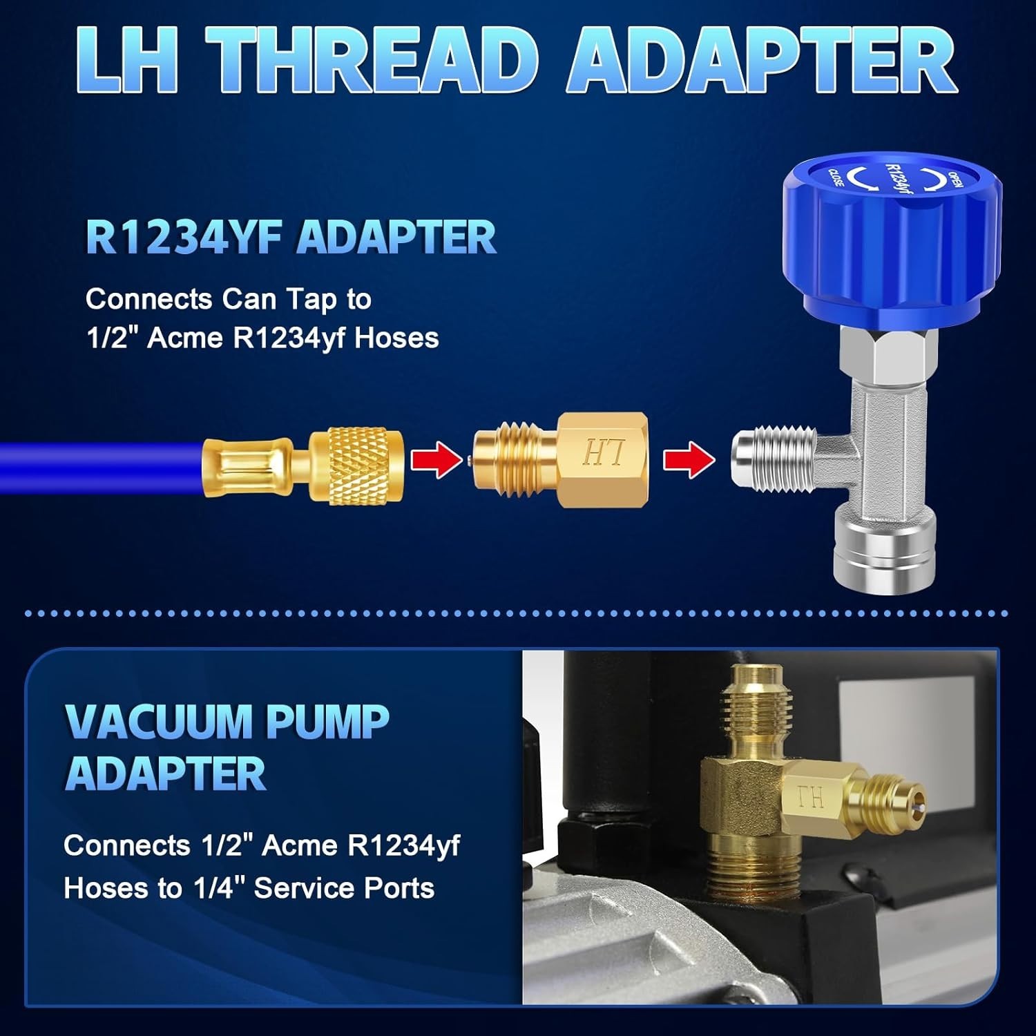 Can Tap, R1234YF Self-Sealing and Puncture Style Can Tap Valve with Tank Ada