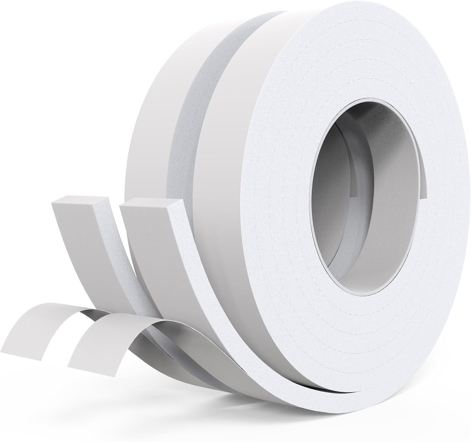 White Foam Tape Self Adhesive Weather Stripping, Noise Isolation 4 Doors Window