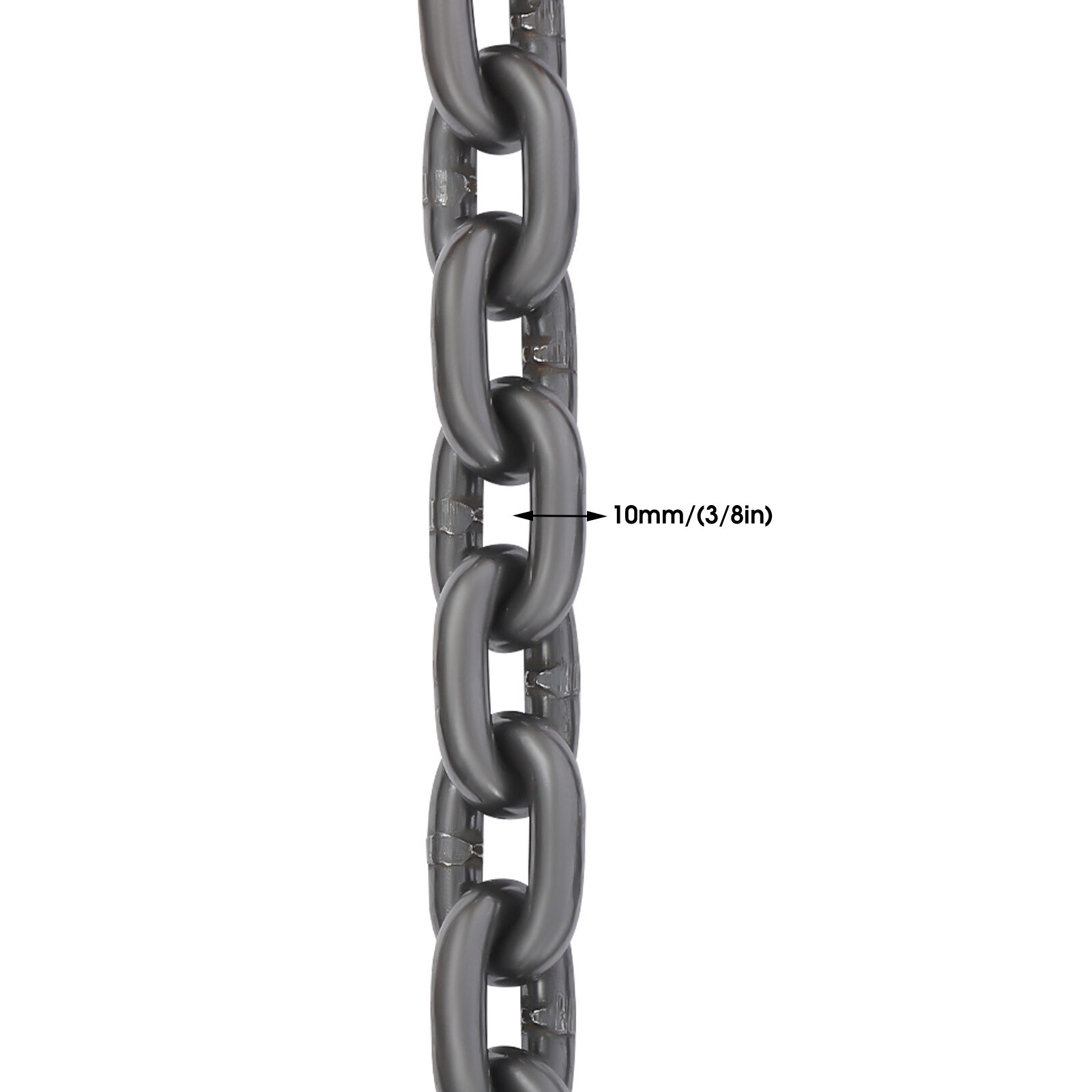 3/8″ x 10′ Chain Sling 4 Legs G80 Lifting Chain with Grab Hooks 22046.23lbs New