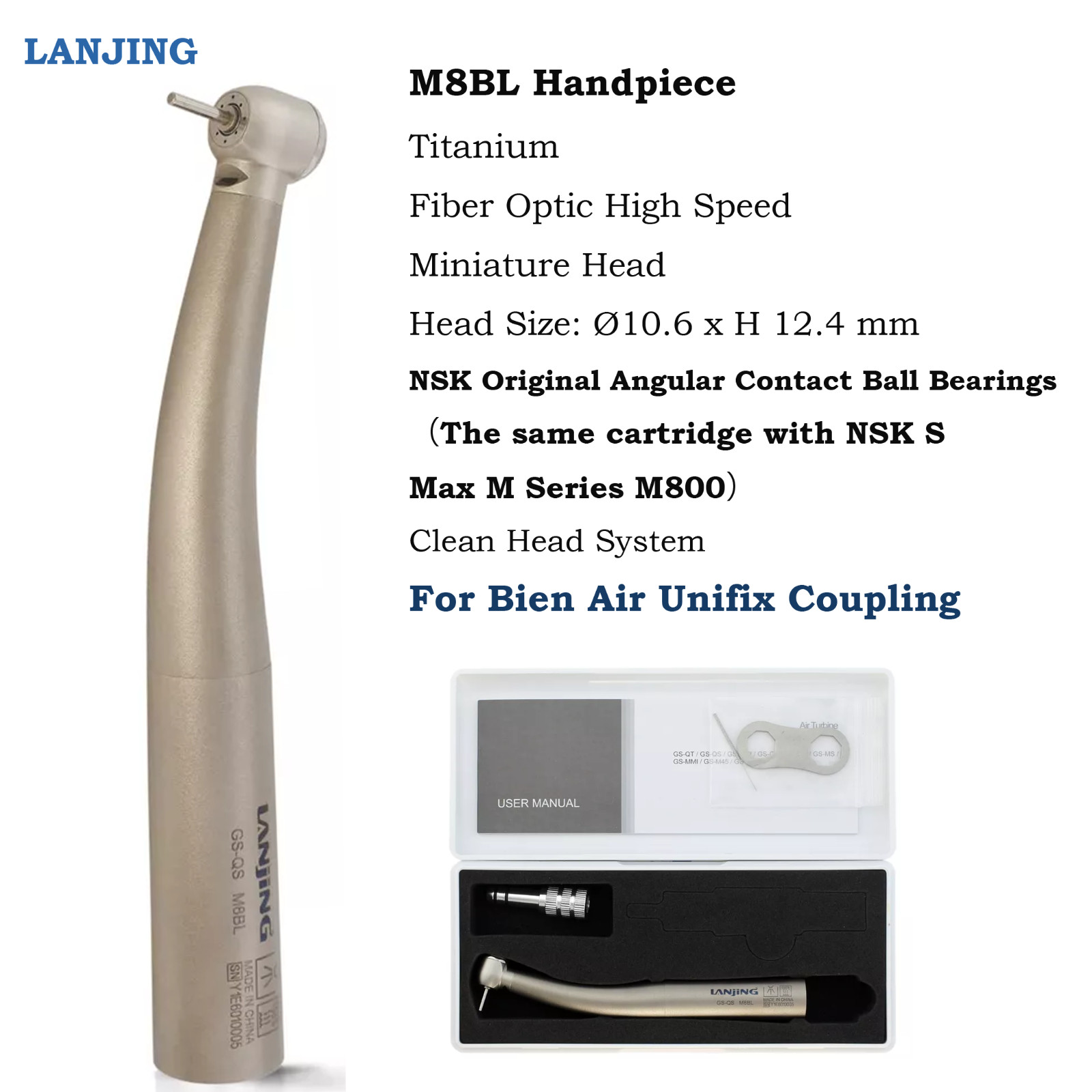 COXO Fiber Optic Dental High Speed Handpiece Bien Air Unifix Kavo NSK Coupler