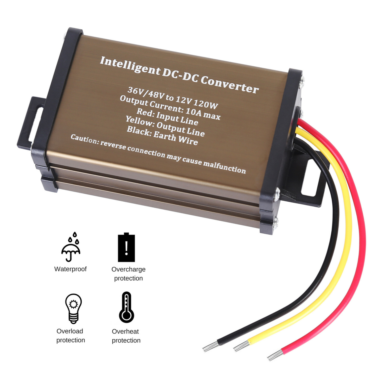 GOLF CART voltage reducer converter 48V to 12V 10A 120W
