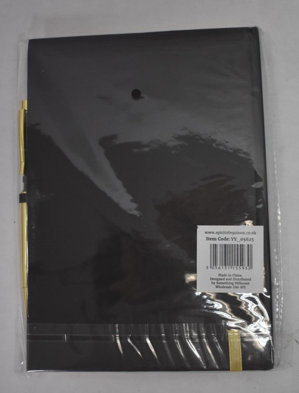 Yin Yang Journal w Black Obsidian Pen Notebook Stationery Crystal Pen Black