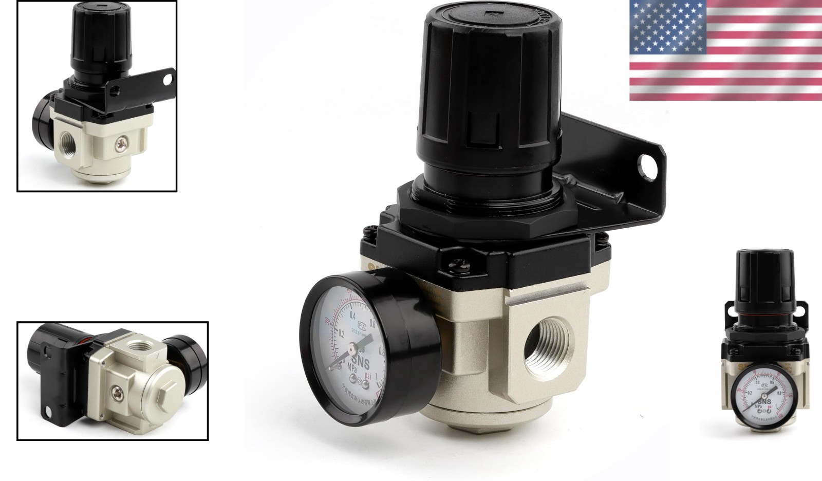 1/2 NPT Air Pressure Regulator – Adjustable 0-150 PSI & Bracket