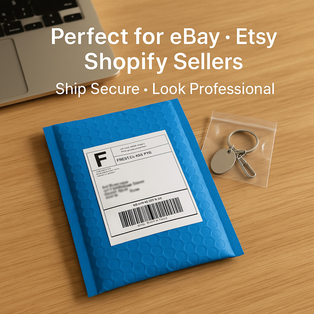 4×8 Bubble Mailers Poly Padded Envelopes Self Seal Shipping Pack Blue