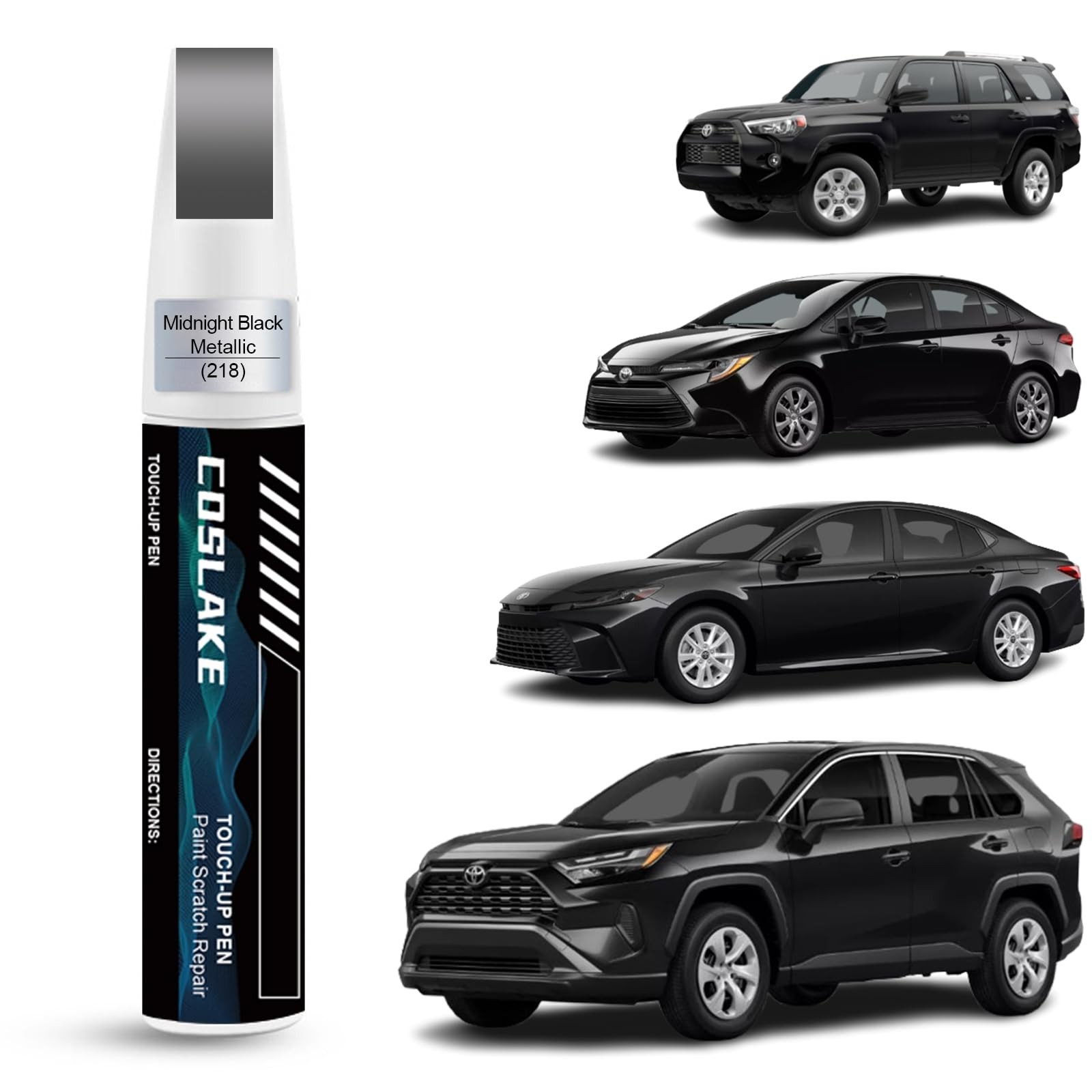 Car Touch Up Paint(Midnight Black Metallic(218)) for Toyota, Car Paint Scratc…