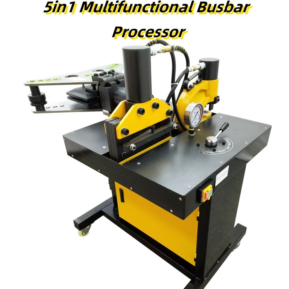5in1 Multifunctional Busbar Processor 110V 750W Bus Processing Machine 55ton Knu