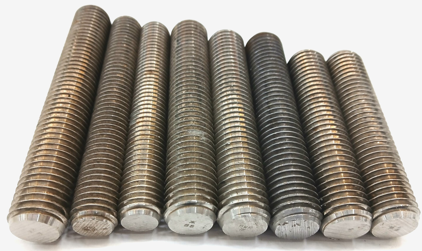 3/4″-10 THREAD STUDS (LOT OF 8) ASSORTED LENGTHS 3-1/2″ TO 4-1/2″