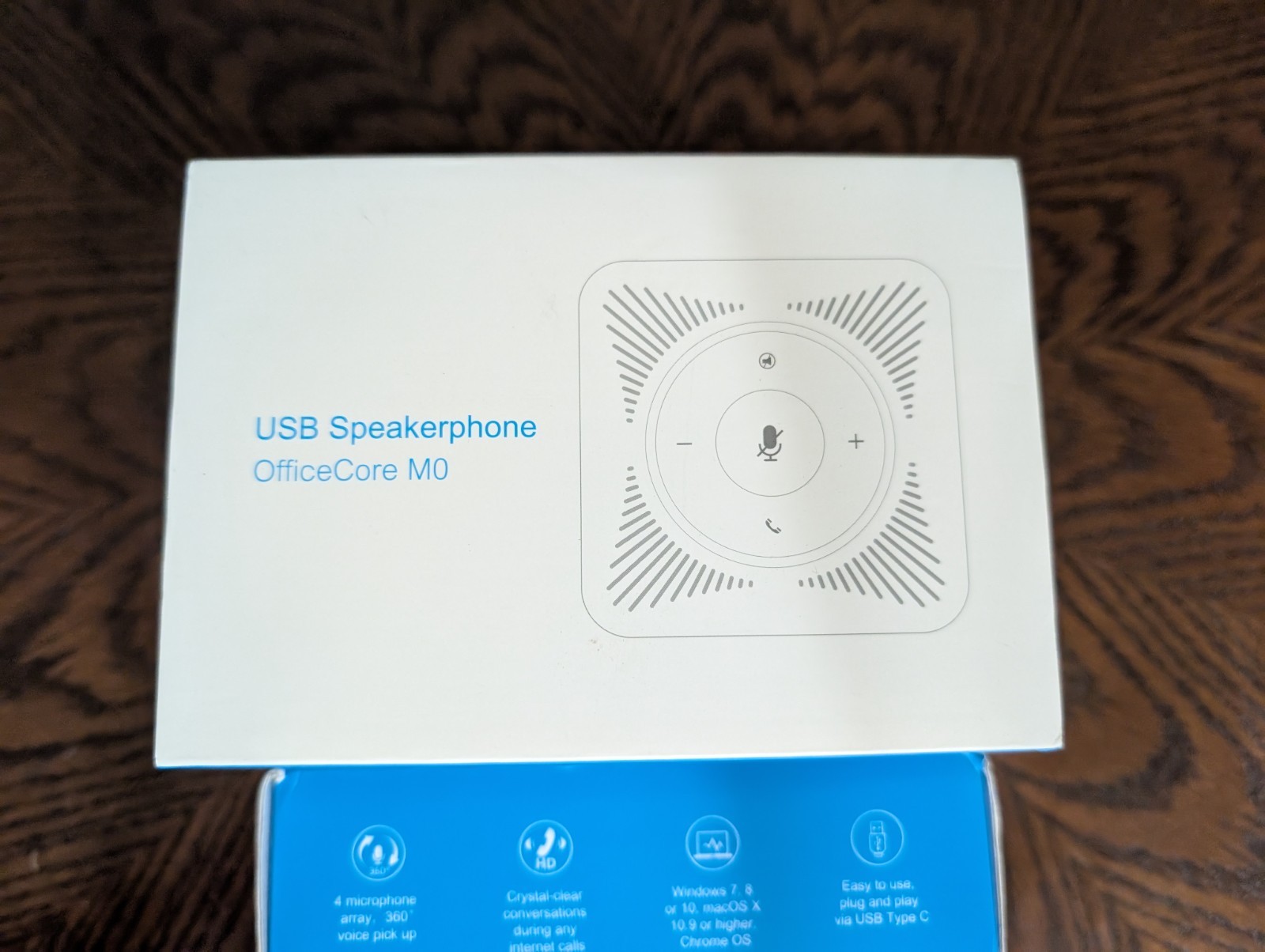 EMeet USB Speakerphone Model OfficeCore MO for Business Conferene w/USB Cable