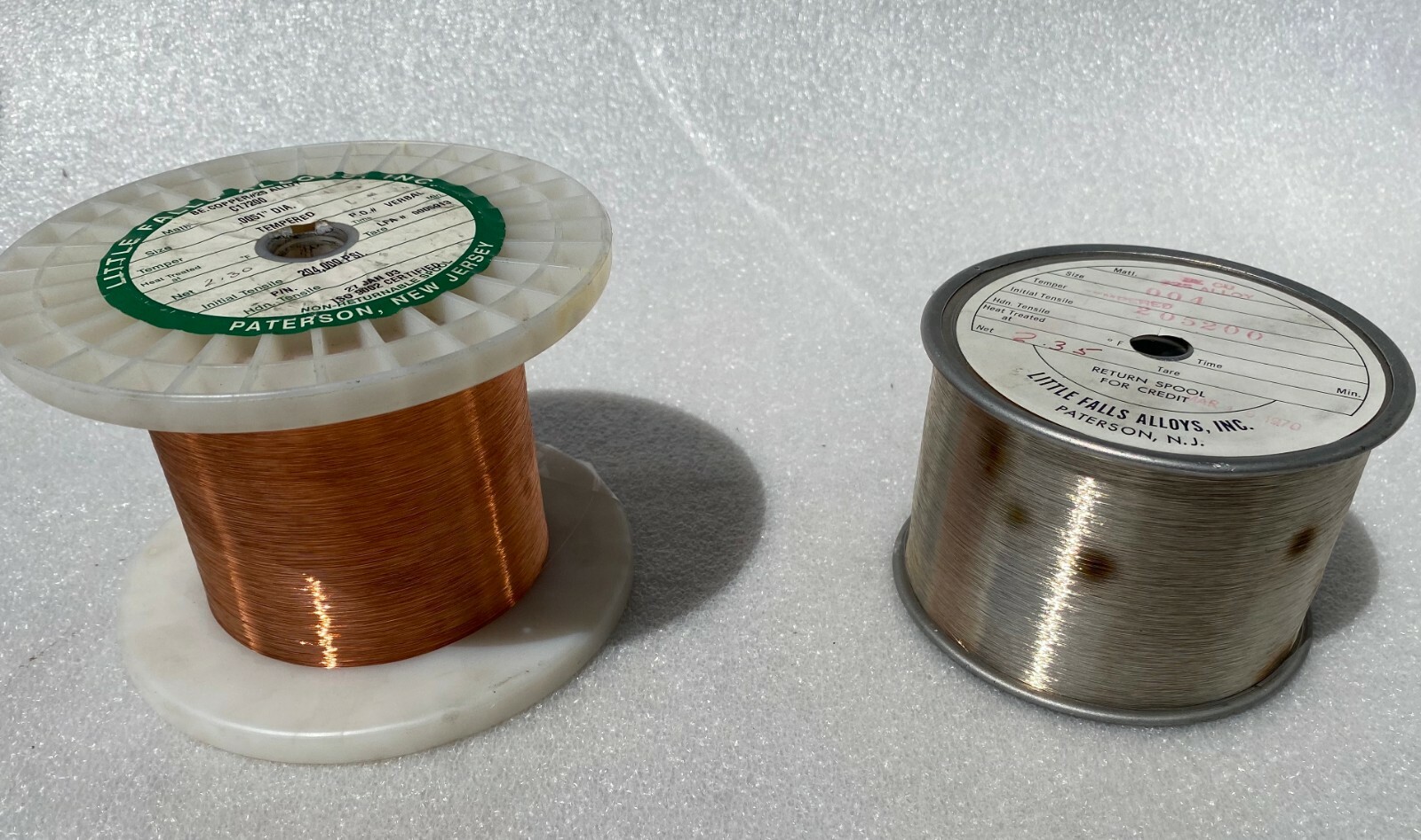 .010 inch / .25 mm 15 FEET Beryllium Copper spring wire silver coated C17200